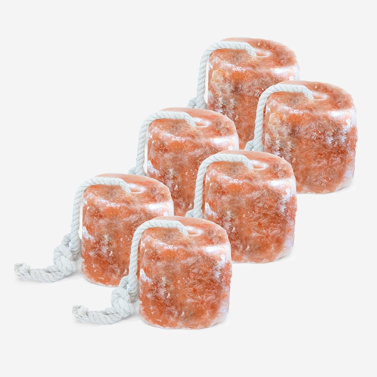 RESISTANCE Pink Himalayan Salt Lick Block with Rope for Horses, Cattle, Deer, Goats, and Livestock - 6 Lbs (Each Block Weight)