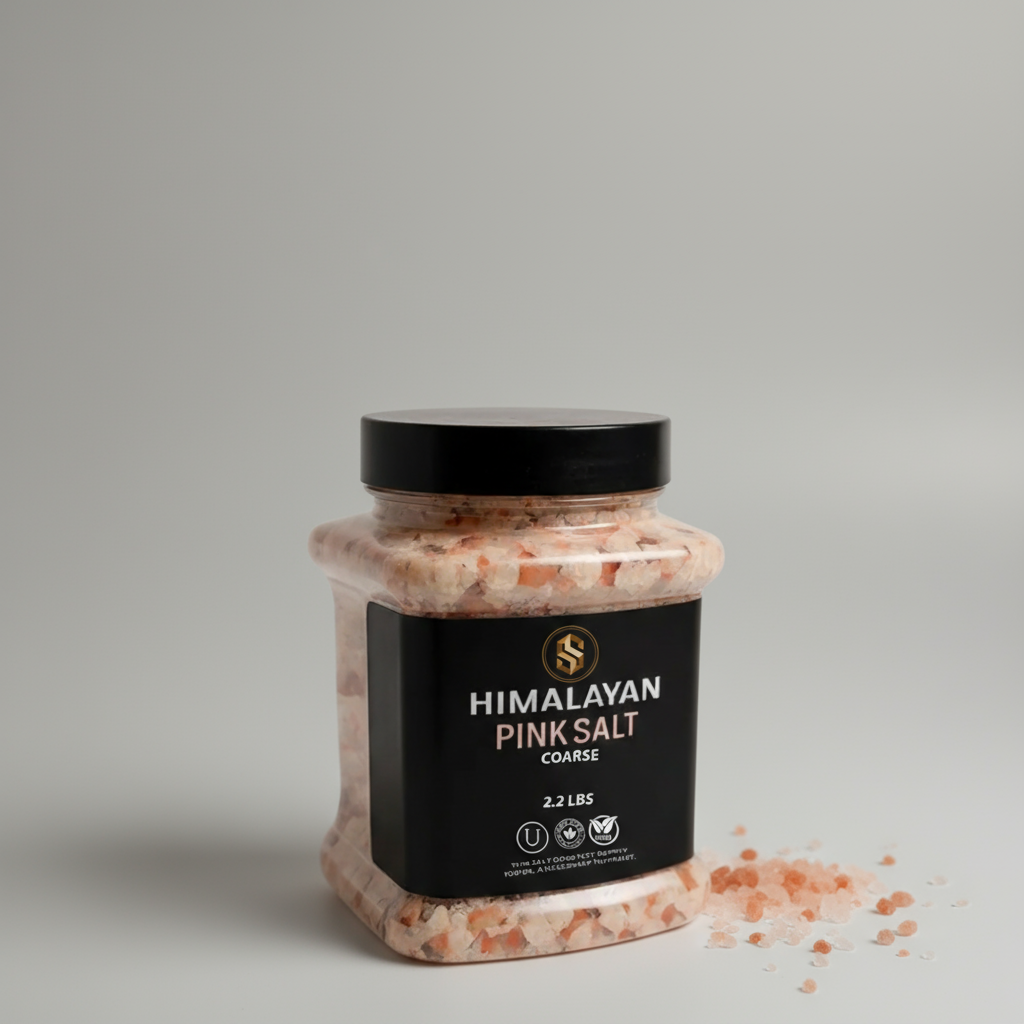 HIMALAYAN PINK SALT COARSE 2.2 LBS PLASTIC JAR | SALTSTOPSHOP