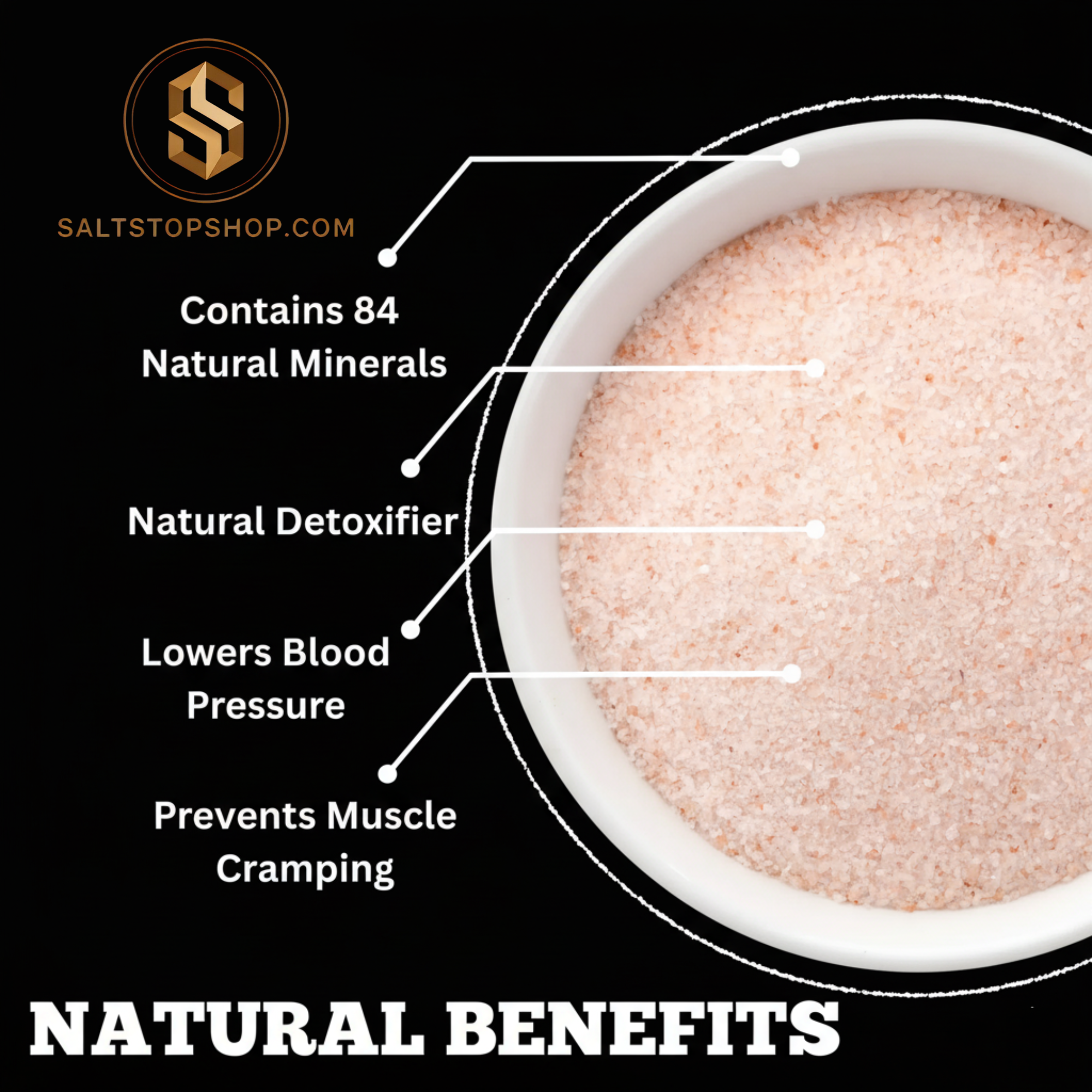 HIMALAYAN PINK SALT FINE GRAIN 5LB PLASTIC JAR | SALTSTOPSHOP