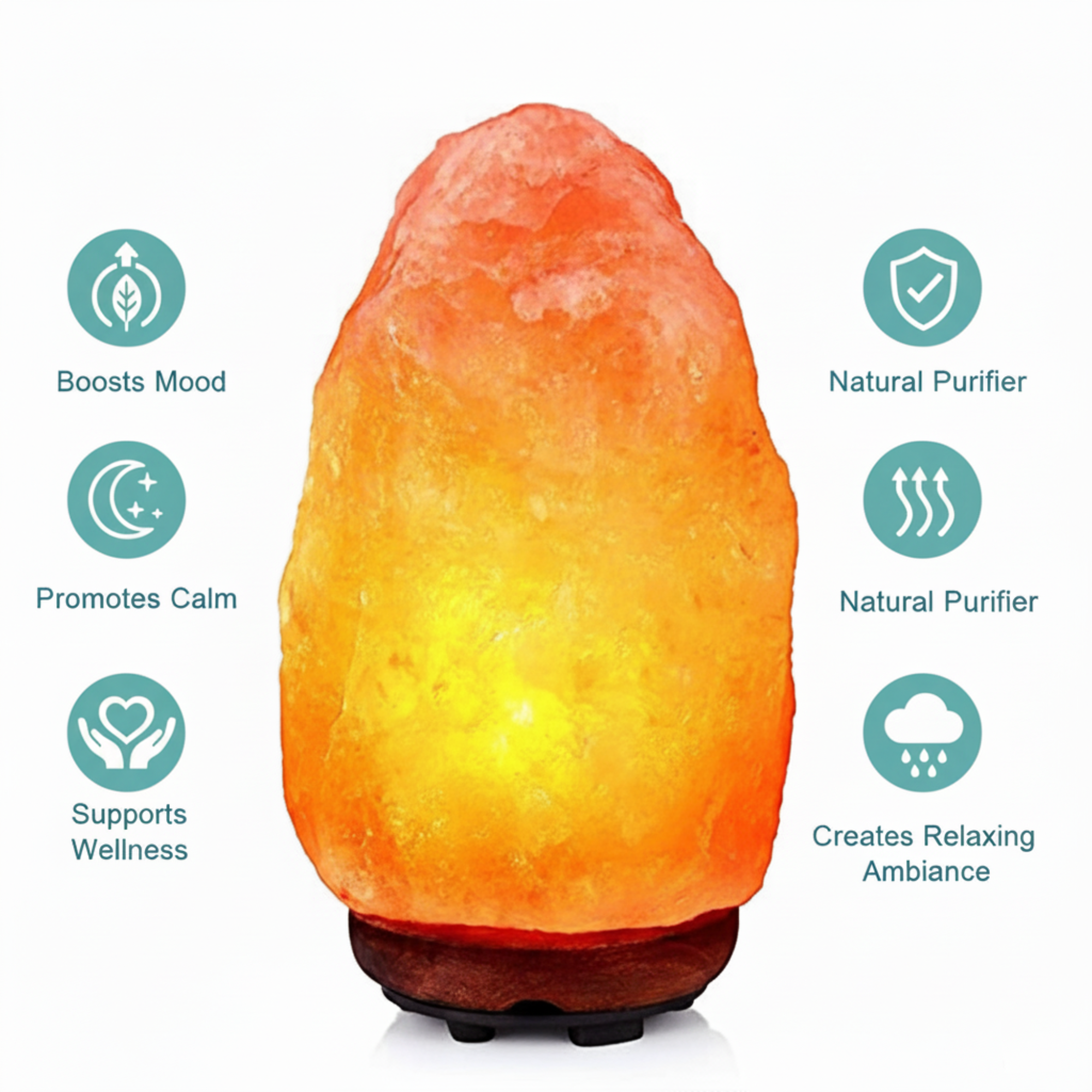 HIMALAYAN PINK SALT GLOW LAMP WITH DIMMER SWITCH 5-7LB  | SALTSTOPSHOP