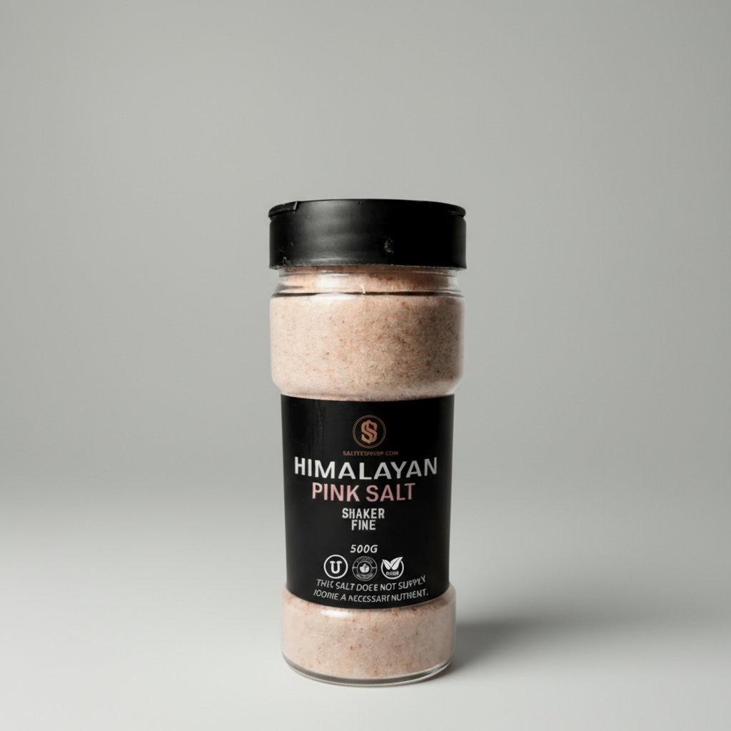 HIMALAYAN FINE GRAIN PINK SALT 500g SHAKER | SALTSTOPSHOP