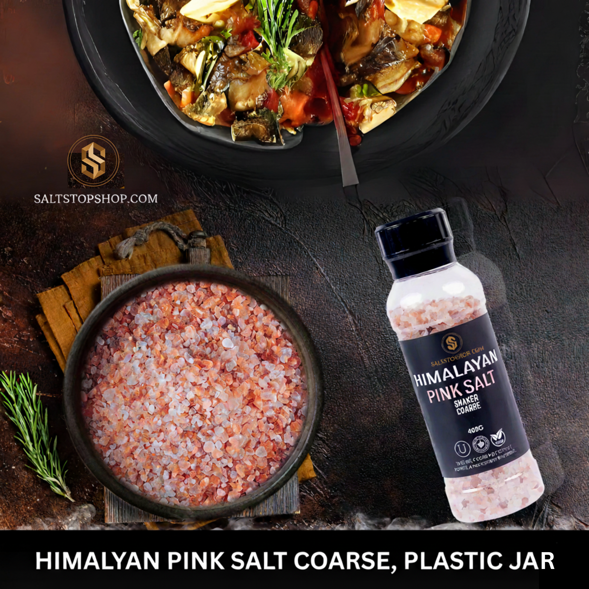HIMALAYAN PINK SALT COARSE GRAIN 400g GRINDER