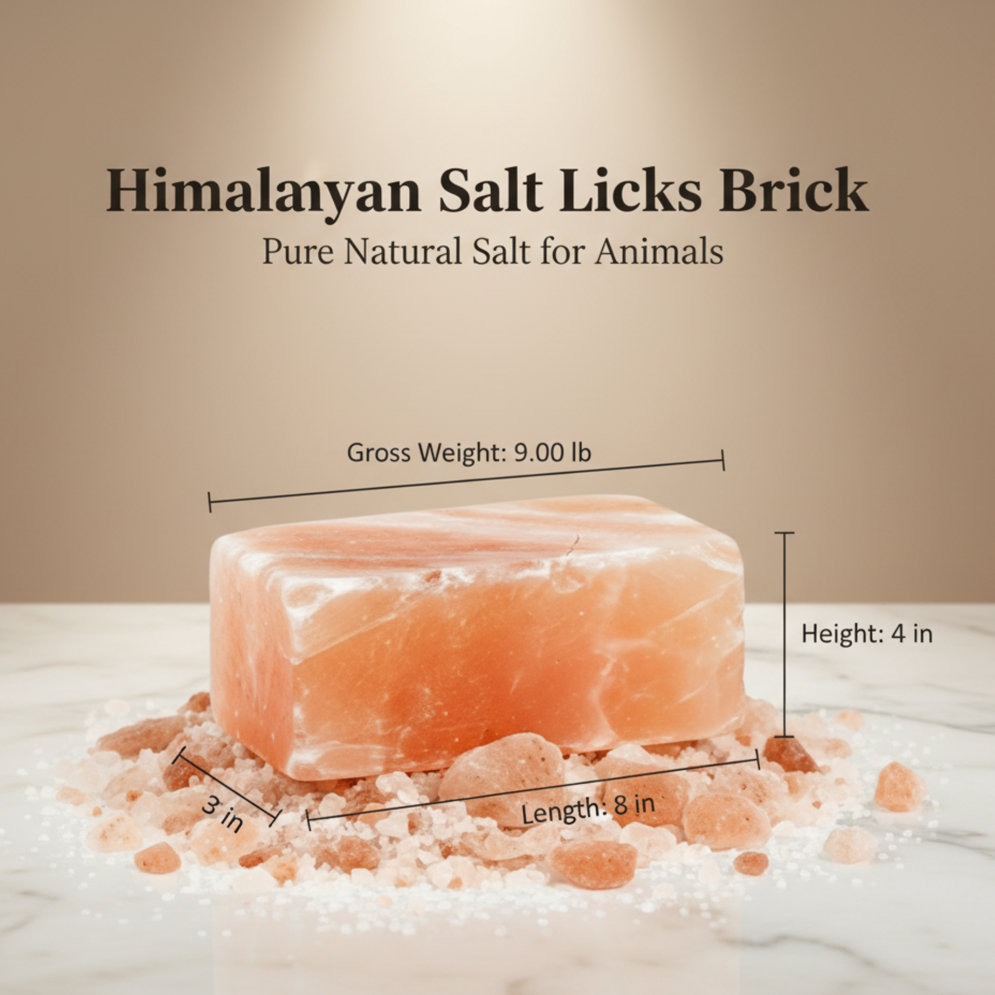 Himalayan Salt Lick Brick for Horses and Ponies: 100% Pure Natural Animal Mineral Salt