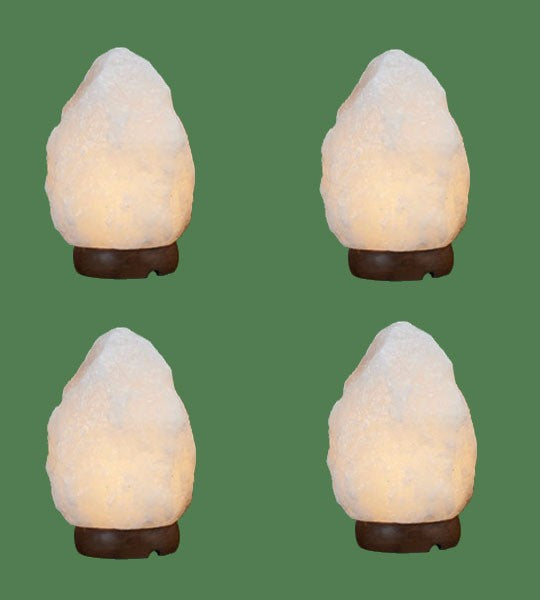 Himalayan Salt Lamp Natural White Mini 4 units (5.5–7 lbs each)