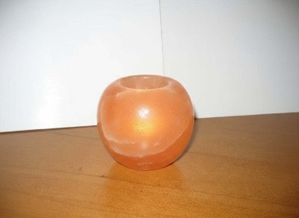Himalayan Salt Candle Holder Apple Shape
